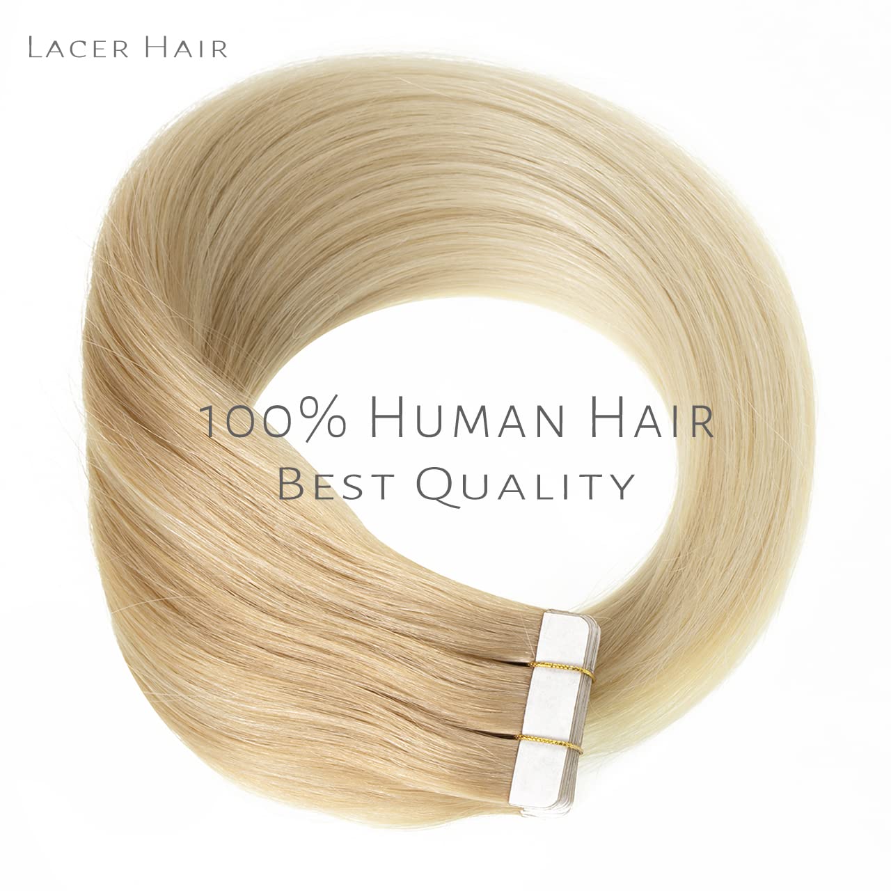 Lacerhair – Extensiones de cabello humano sin costuras de la mejor calidad, con Balayage y color degradado, de cabello humano 100% virgen, con cinta