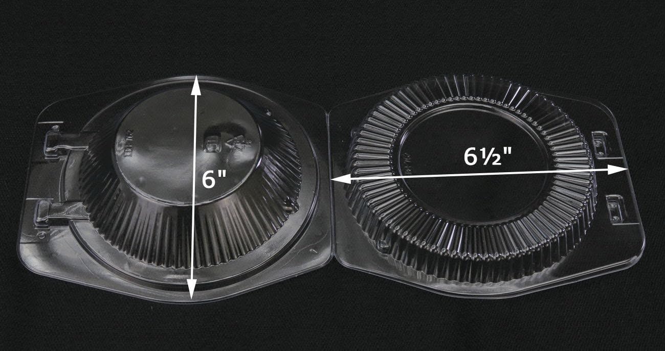 DFI KitchenDance – Contenedor transparente de plástico transparente de 5 pulgadas para tartas y tartas, perfecto para almacenar, servir y mostrar