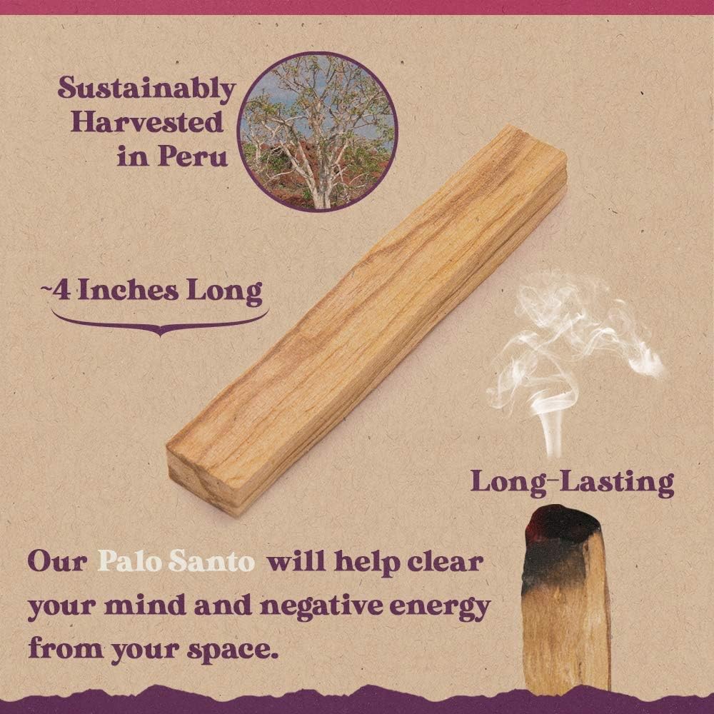 Purple Canyon Palo Santo – Kit de recambio de varillas de incienso  Paquete de 24  Meditación de chakras Espiritual Energía Limpieza Alivio del