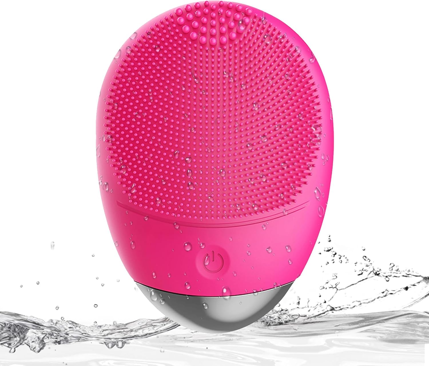 Facial Cleansing Brush, 3-in-1 Electric Soft Silicone Waterproof Face Scrubber, USB Rechargeable IPX7 Waterproof Sonic Vibrating Face Brush for Deep