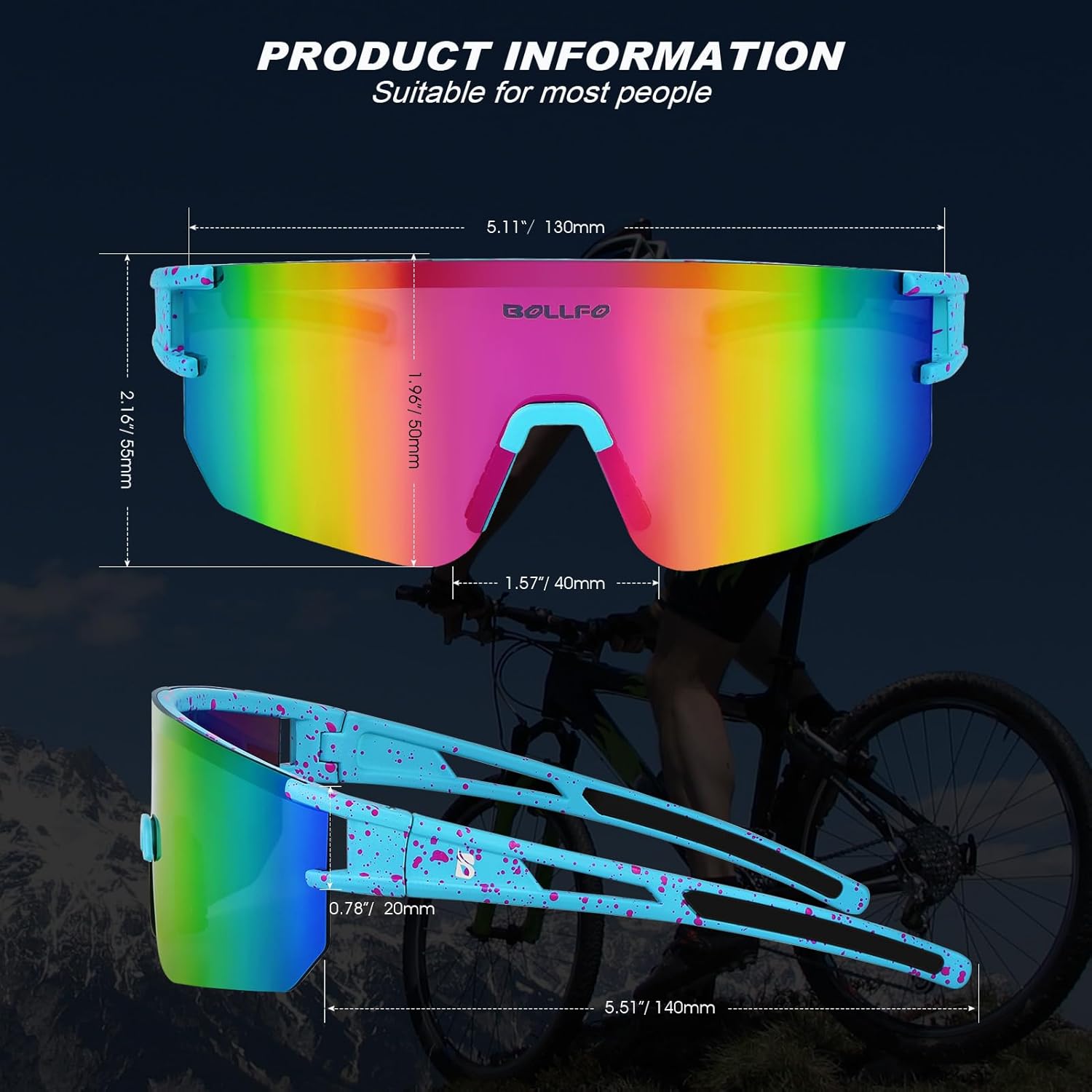 Gafas de sol deportivas polarizadas para hombres y mujeres, jóvenes, béisbol, pesca, correr, ciclismo, golf, senderismo, TAC