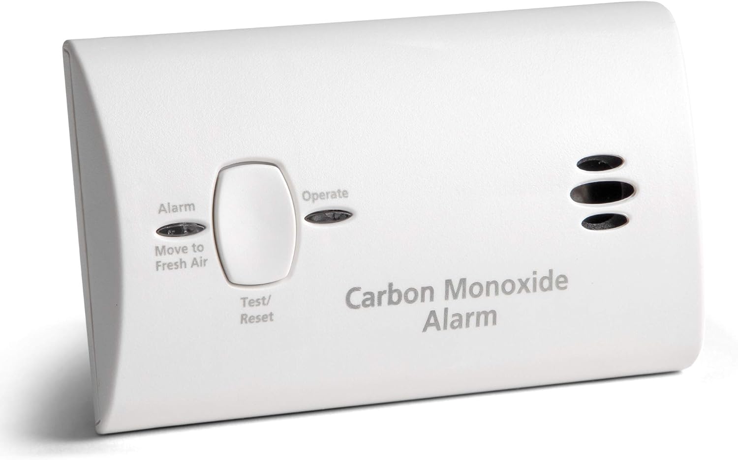 Kidde Detector de monóxido de carbono, alarma de CO alimentada por batería con LED, botón de reinicio de prueba y detector de humo premium, alarma
