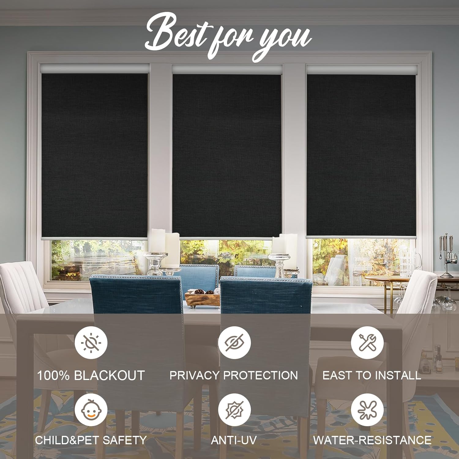 Persianas motorizadas con control remoto, persianas eléctricas con cenefa integrada, persianas automáticas para ventanas, persianas enrollables