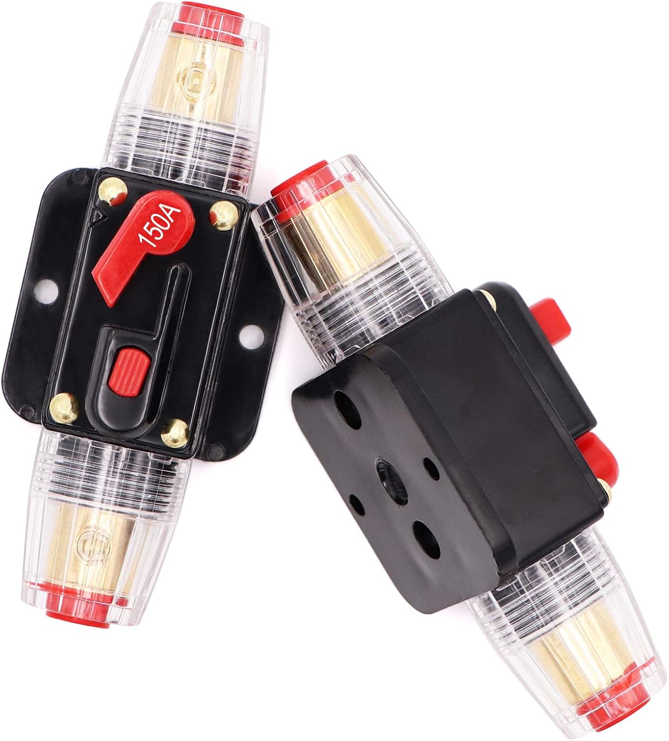 Disyuntor de 2 piezas de 50A 50A con portafusibles de reinicio manual para el audio de automóviles, embarcaciones marinas. Inversor de interruptor
