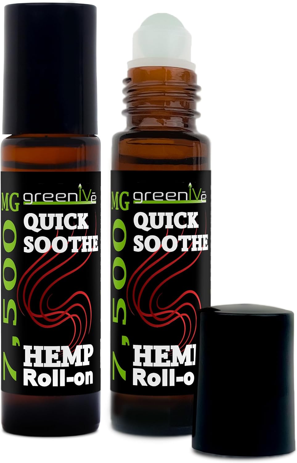 GreenIVe Mezcla de aceites esenciales terapéuticos de cáñamo roll-on de 7,500 mg para articulaciones y resultados de focalización (paquete de 2)