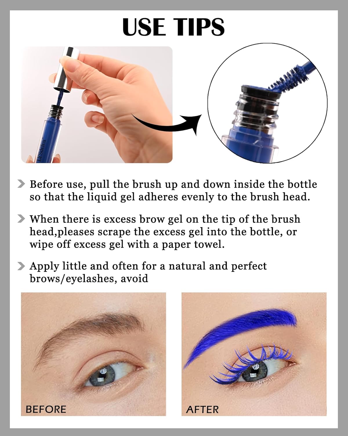 Gel de rímel tintado para cejas, 1 unidad, resistente al agua, a prueba de manchas, pegamento líquido de color para cejas, relleno de cejas tintado,