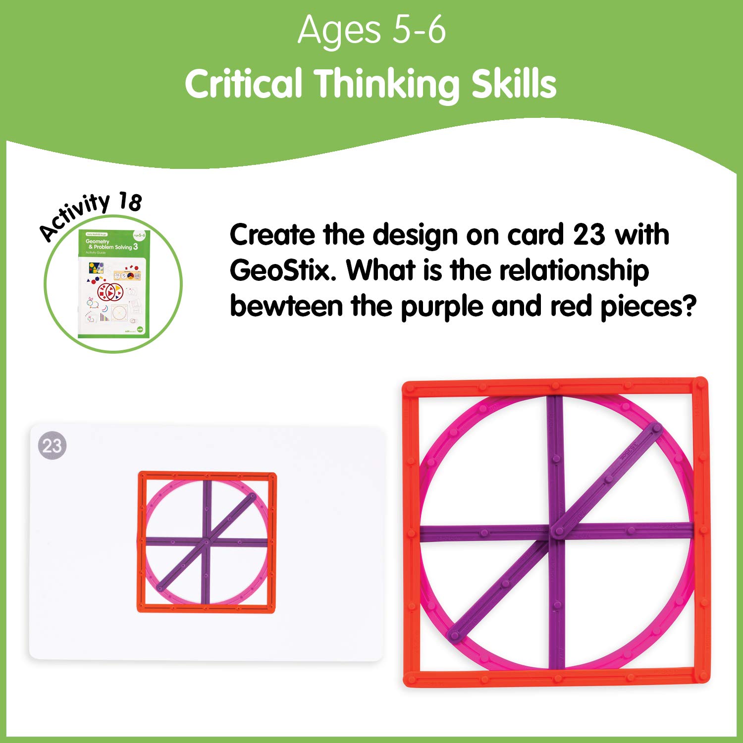 edxeducation Early Math101 To Go – Edades 5-6 – Geometría y resolución de problemas – Kit de aprendizaje en casa para niños – Recursos matemáticos