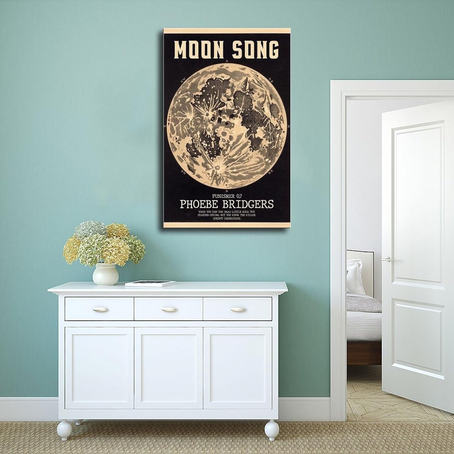 Phoebe Bridgers – Póster musical de canción de luna, lienzo y arte de pared, impresión moderna de decoración de dormitorio familiar, sin marco,