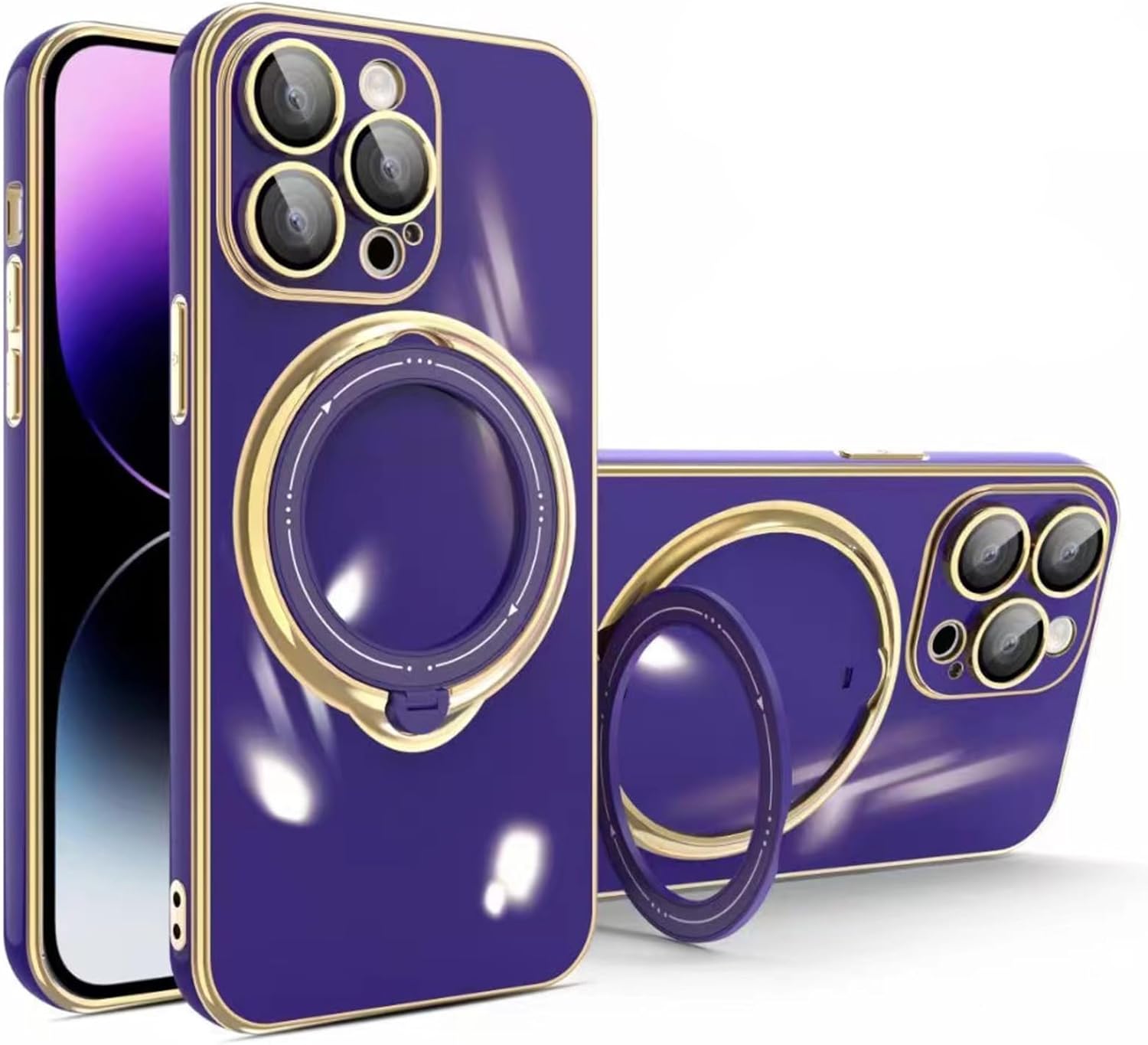 Funda para Samsung Galaxy A13 5G, con soporte de anillo magnético protector de lente de cámara Funda protectora de TPU a prueba de golpes para