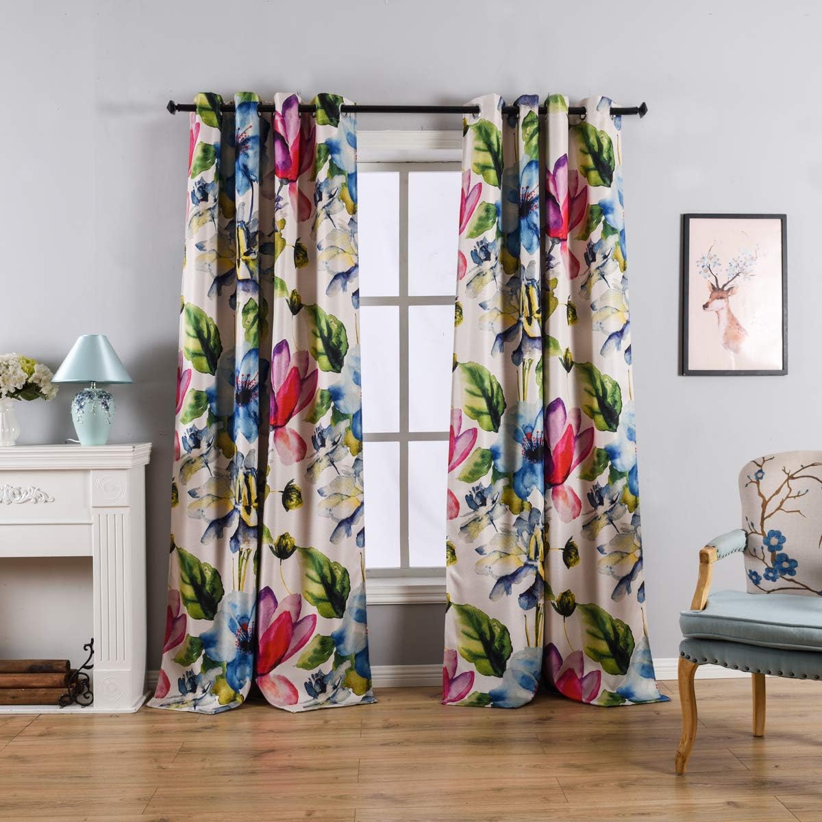 Taisier Home – Cortinas estampadas para sala de estar, impresión digital con diseño de moda, cortinas con ojales en la parte superior, perfectas