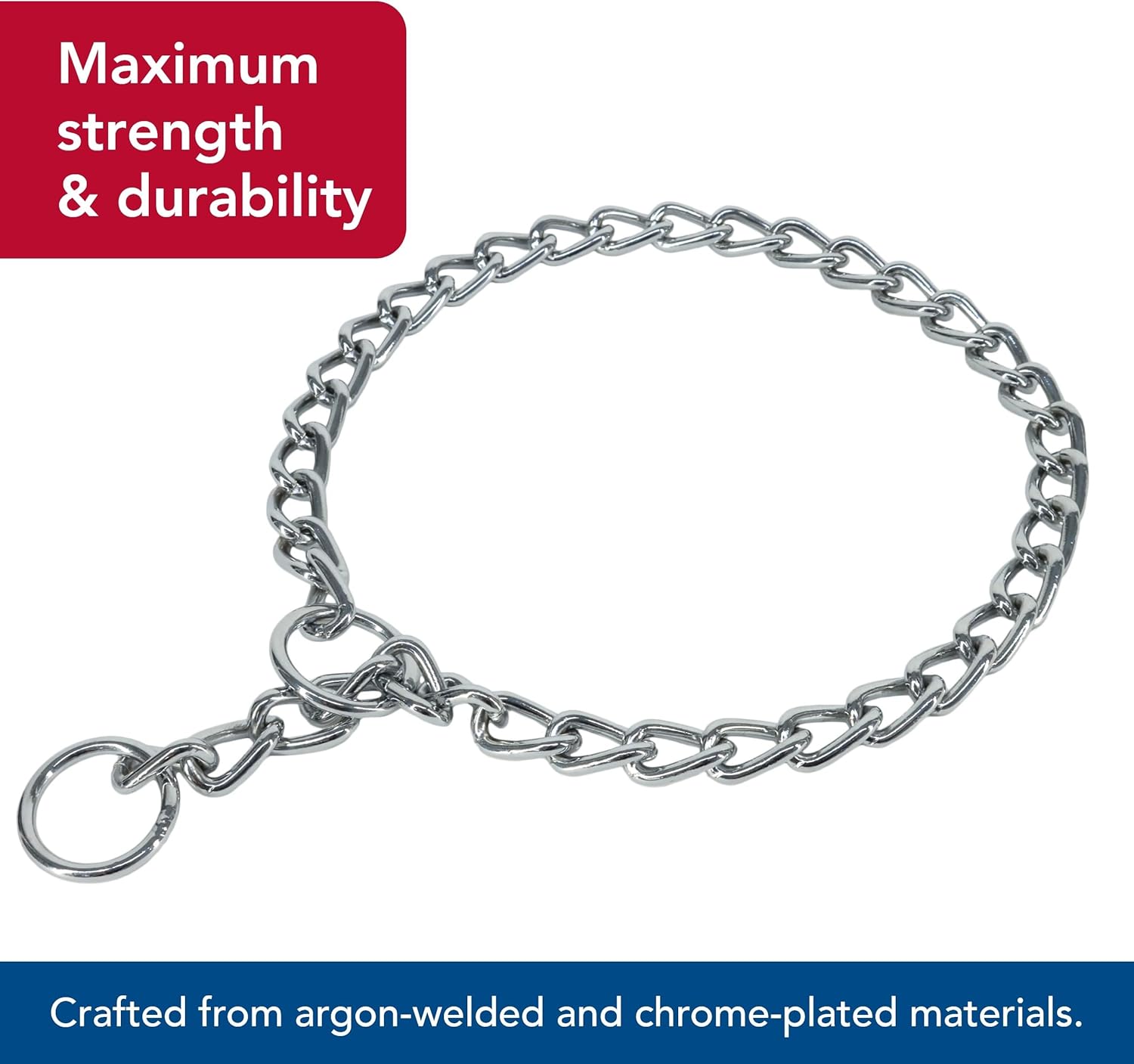Coastal Pet Titan – Collar de entrenamiento de cadena para perro, herramienta de entrenamiento para perros pequeños, medianos o grandes, cromado,