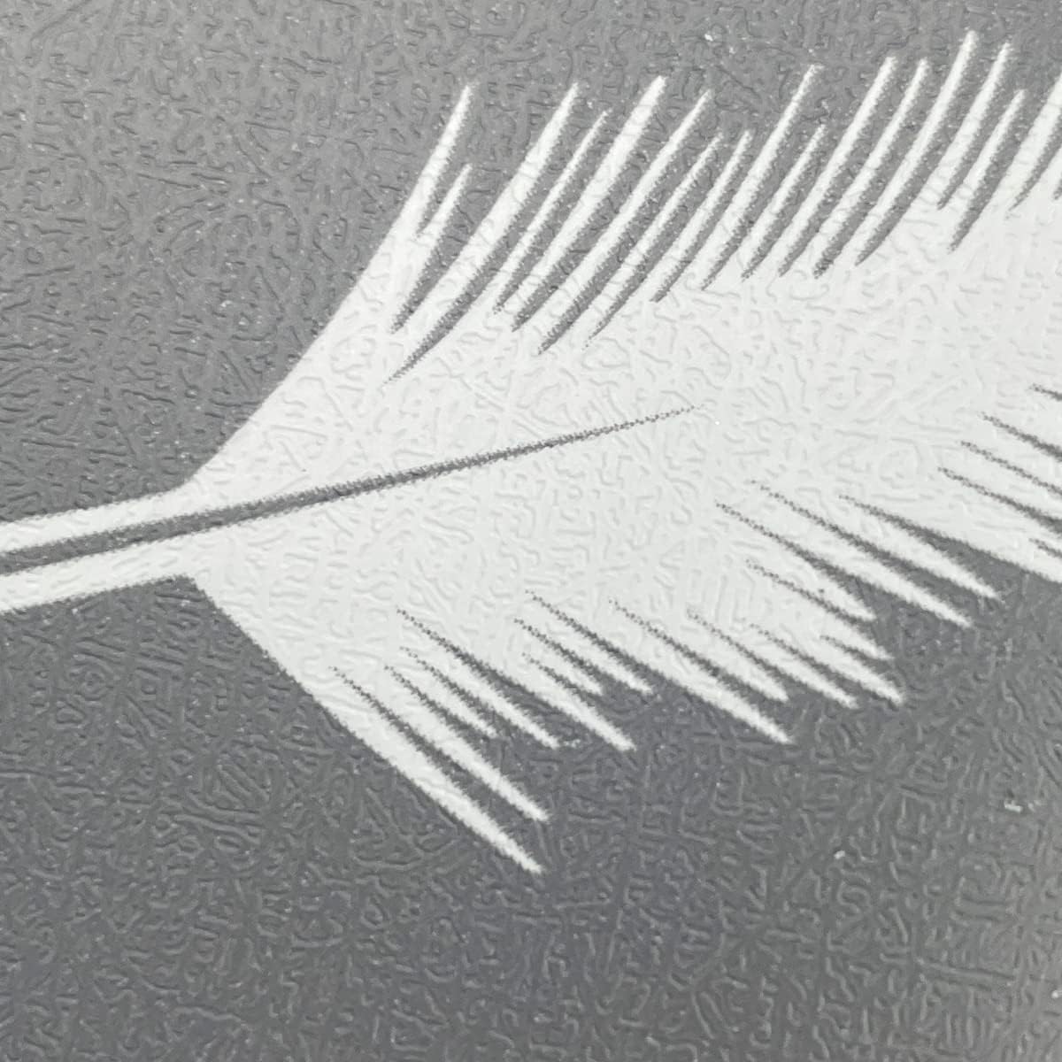 Yifasy Revestimiento de estante de papel autoadhesivo de plumas blancas para cajón, decoración de pared de PVC gris, calcomanía para muebles del