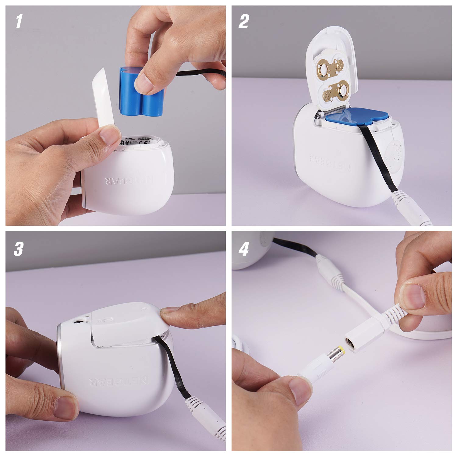 Adaptador de corriente compatible con Arlo (reemplazo CR123A), con cable de 25 pies24.6 ft resistente a la intemperie para exteriores alimenta