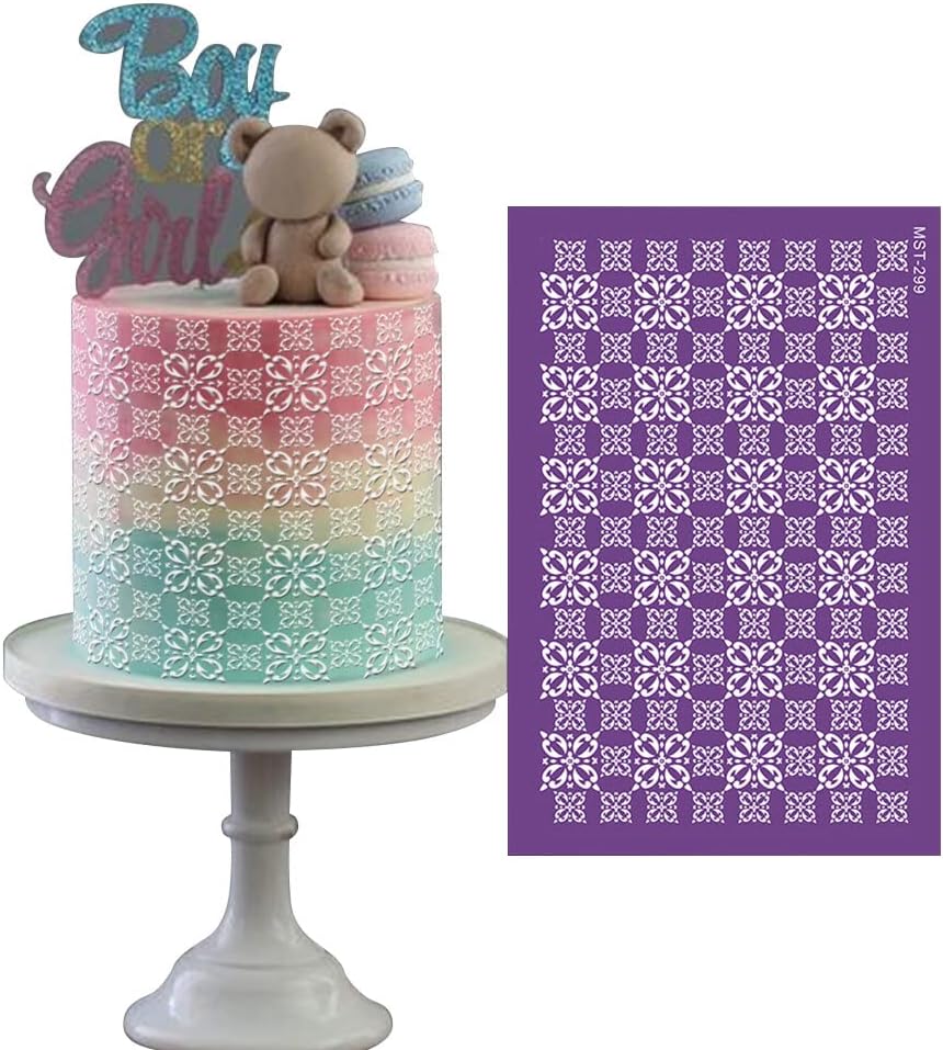 Plantilla para pastel de boda, plantilla de decoración de tartas de boda, decoración de bordes de flores, herramienta de fondant para decoración de