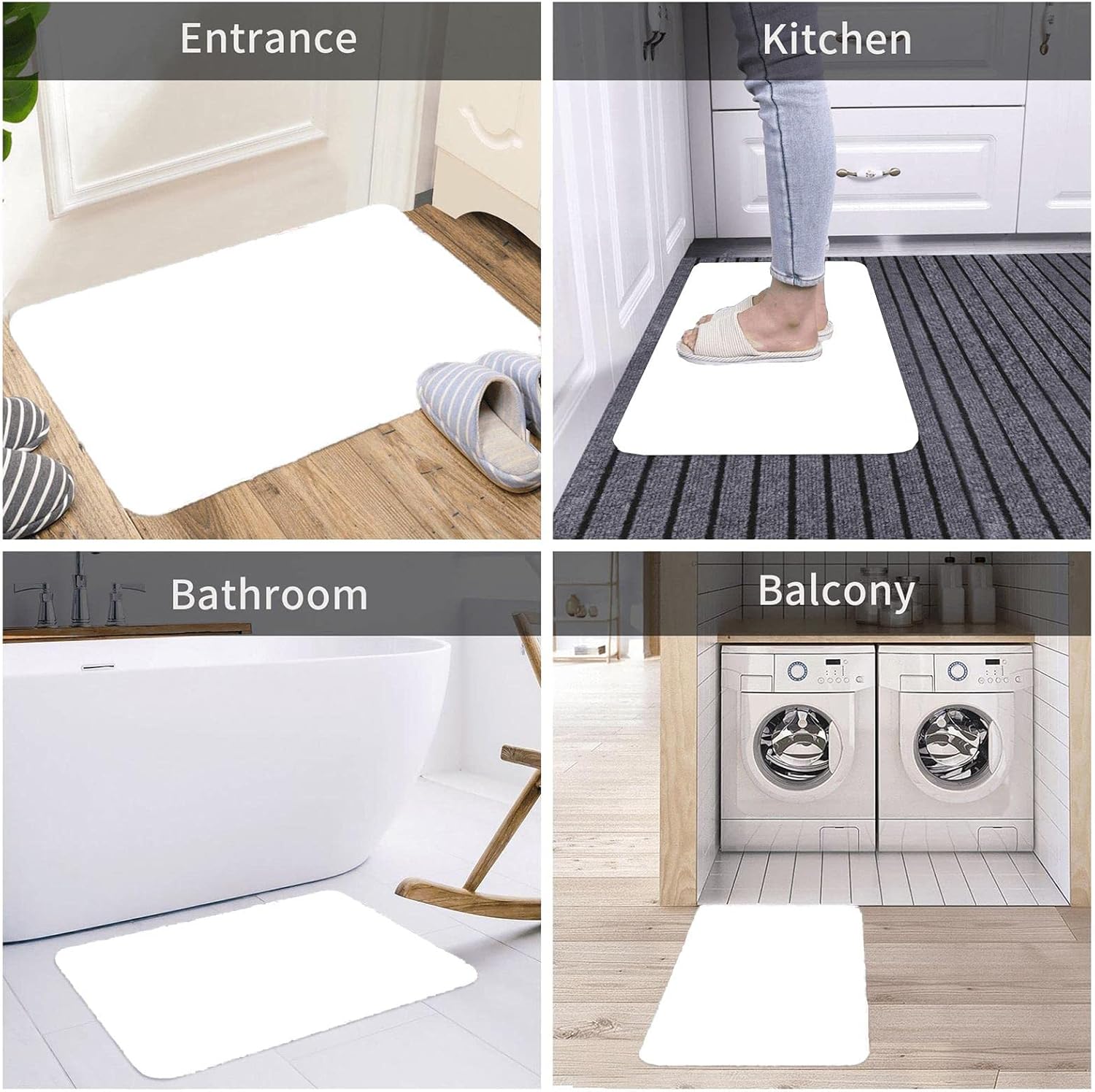 Alfombra de baño antideslizante vintage floral con flores rojas, rosa, negro y blanco, suave, peluda, de pelo bajo, alfombra para baño, ducha y