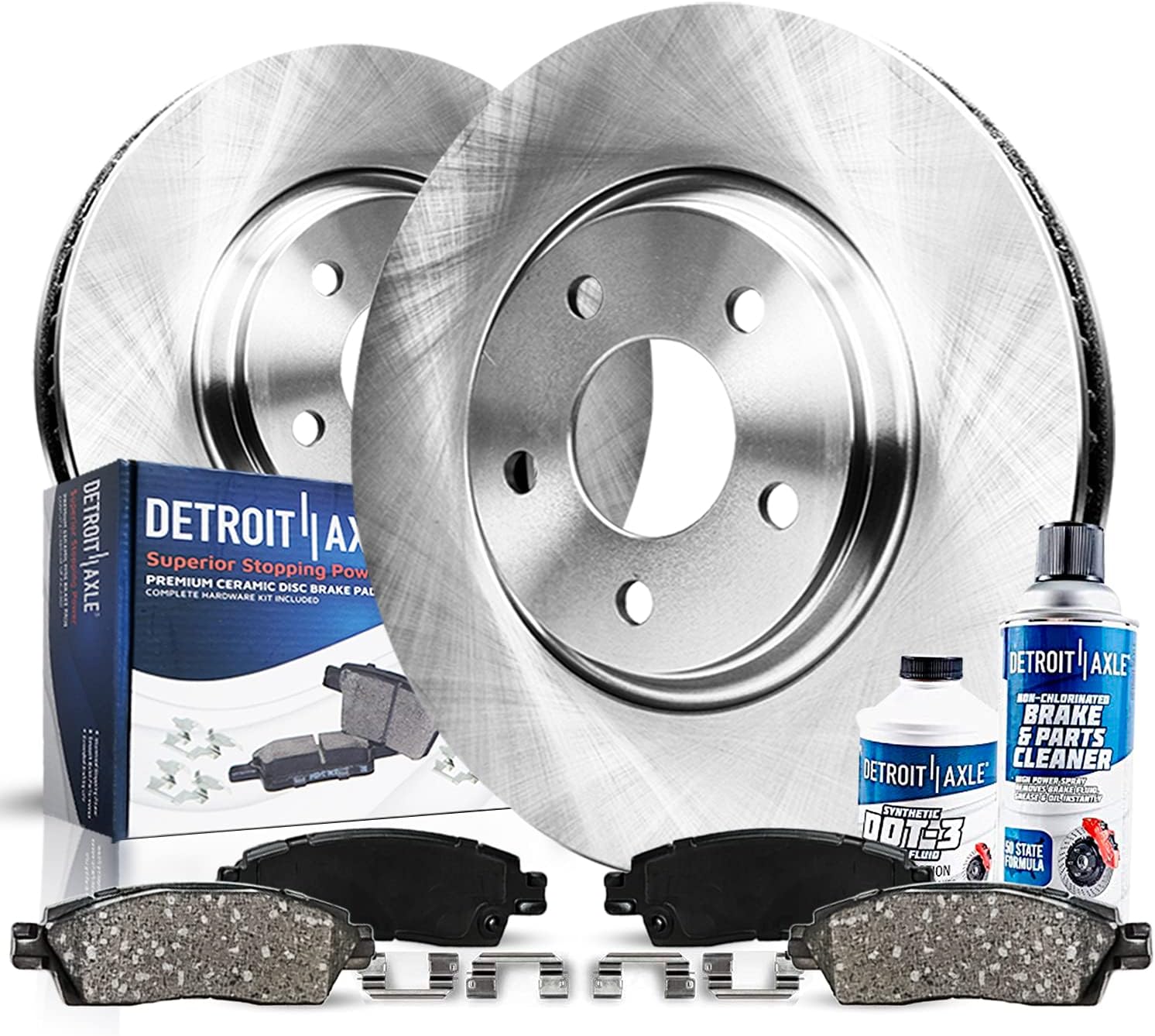 Detroit Axle – Kit de freno trasero para Ford Edge Lincoln MKX 2007-2010 Rotores de freno y pastillas de freno de cerámica 2008 2009 Reemplazo