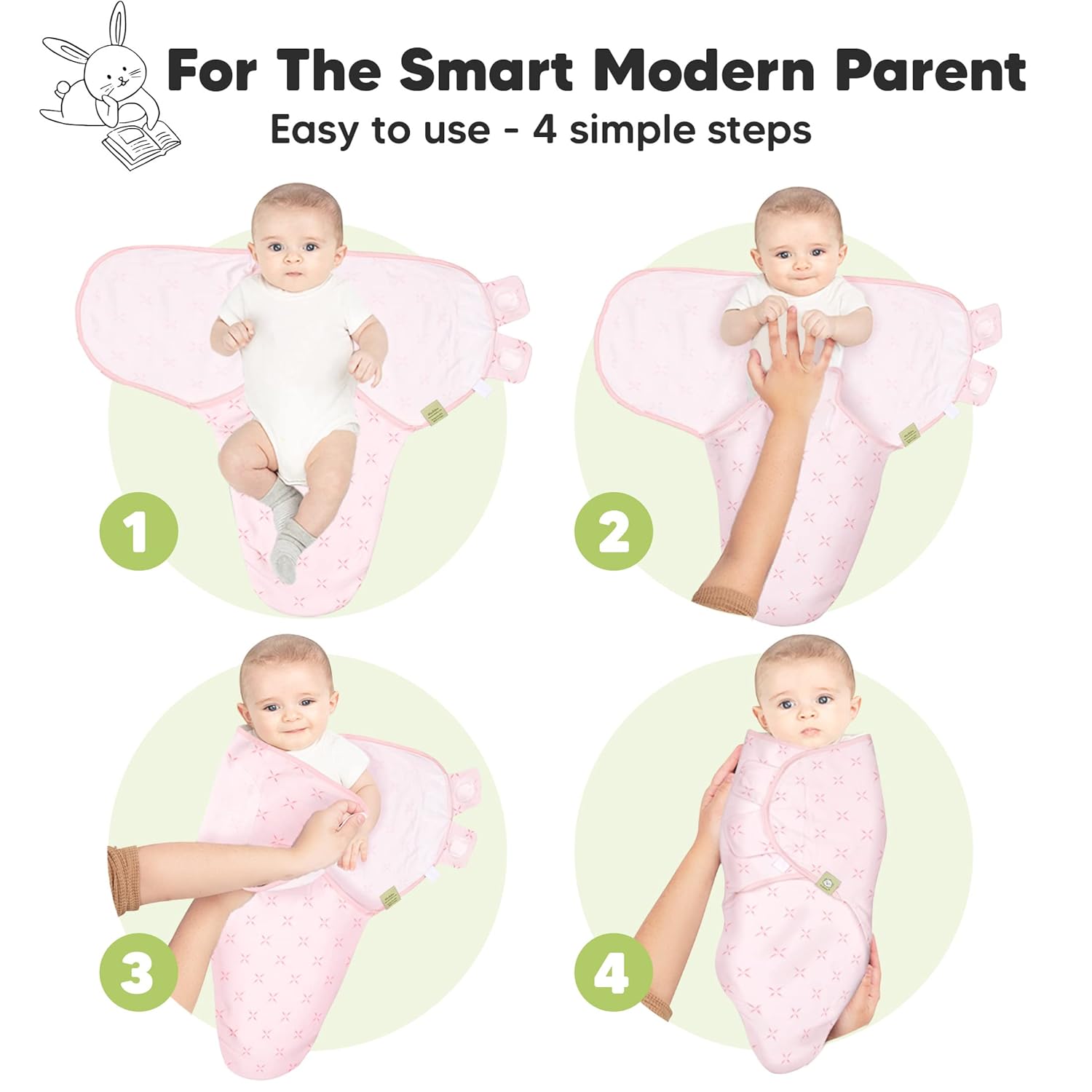 KeaBabies Cambiador de pañales portátil y paquete de 3 sacos de dormir para bebé, tapete cambiador plegable impermeable para bebé, manta orgánica