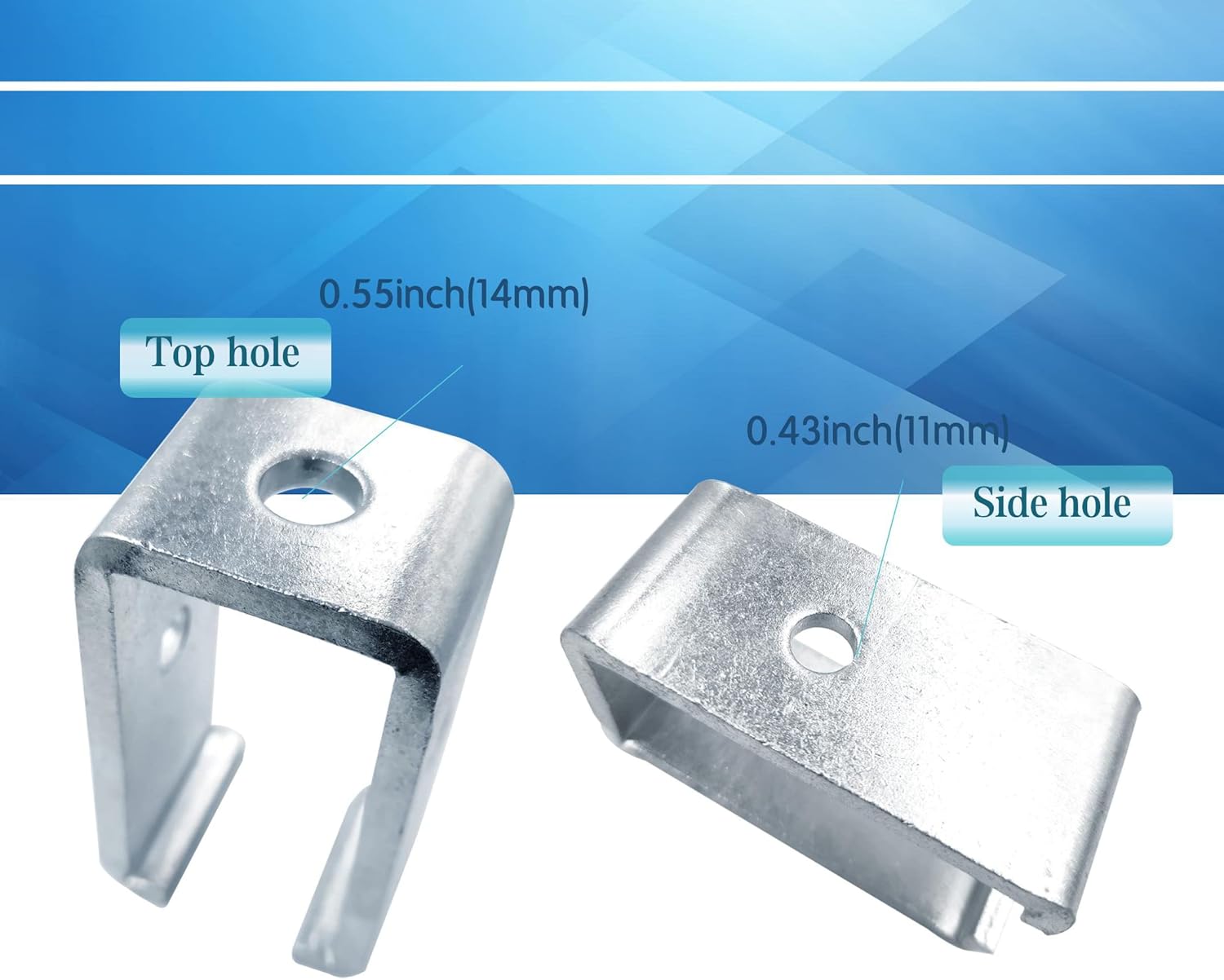 6 unidades Unistrut Channel Trolley Track Hanger Bracket for All 1-58″ Channel Trolley Track, carga nominal de 1200 libras