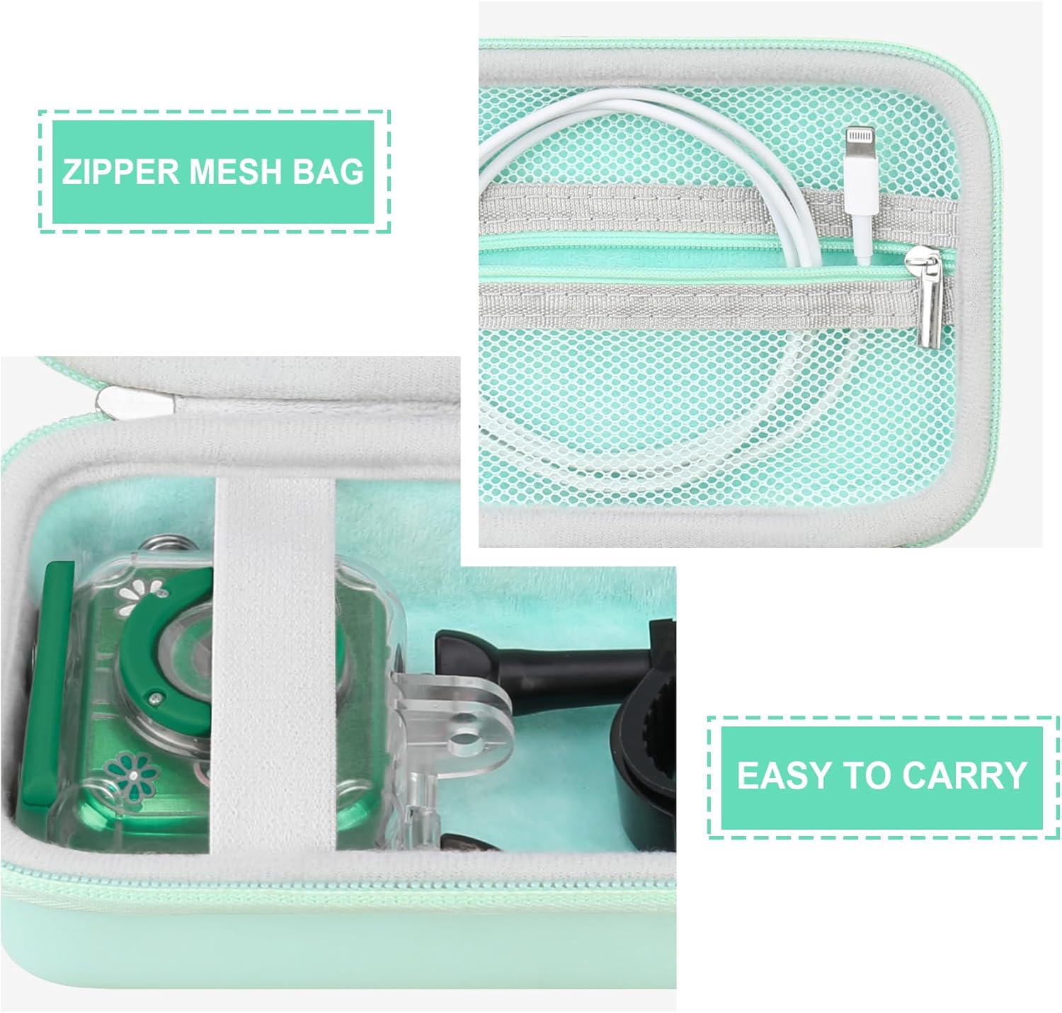 Funda para cámara infantil para PROGRACEOurlifeDragon TouchAgoigoBRYSETEN y más juguetes para cámaras digitales para niños, regalos y accesorios,