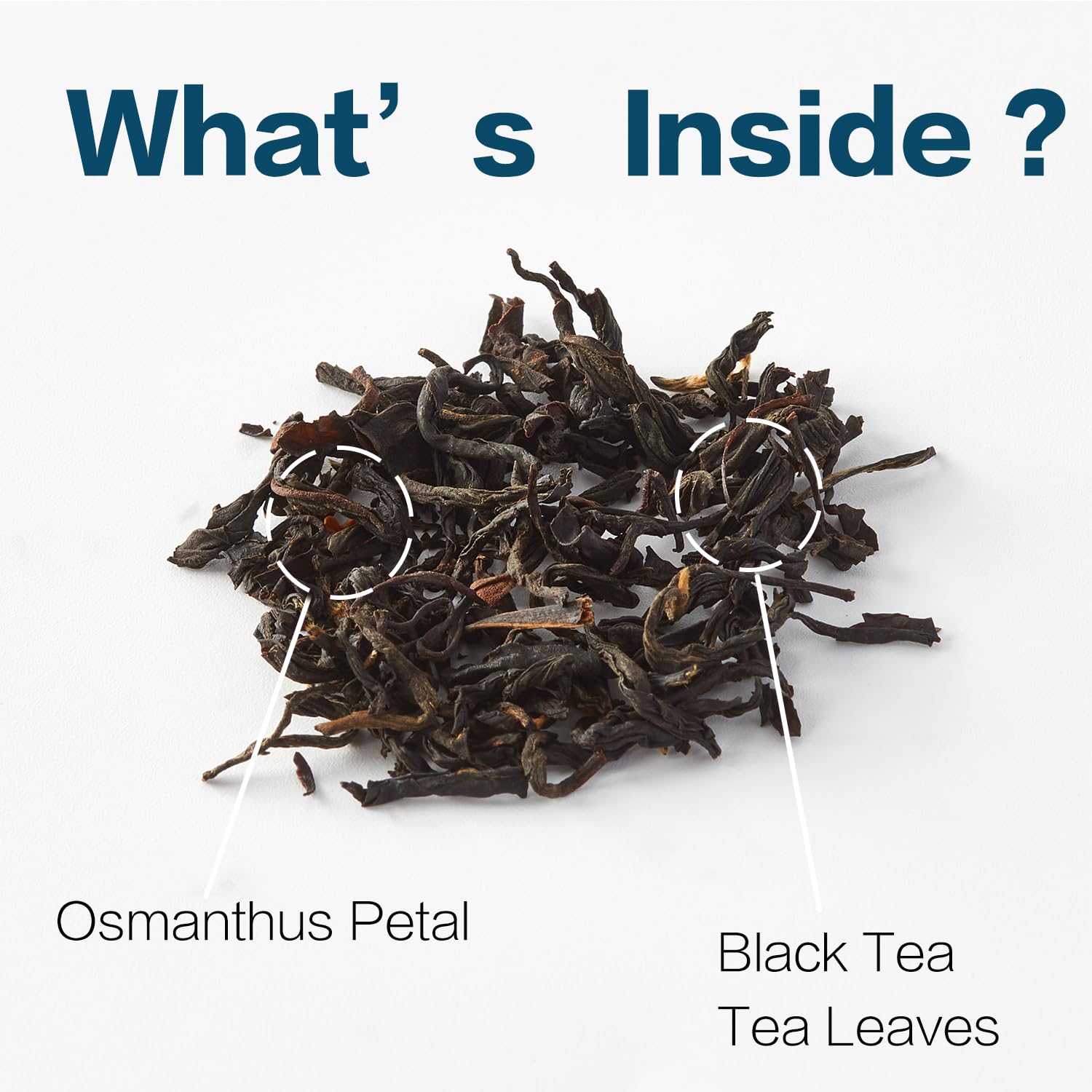 LIXIANGTEA Osmanthus – Bolsas de té negro  Pétalo de Osmanthus 100% natural, té de Guihua chino  25 bolsas de té piramidal  Hoja suelta de