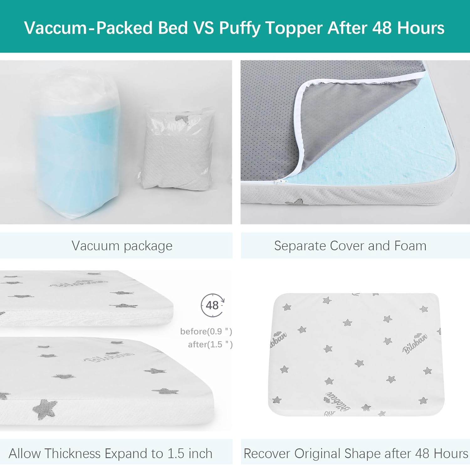 Biloban Camas para perros pequeños, cama impermeable para perros pequeños con funda extraíble lavable, almohadilla de cama de espuma para perros