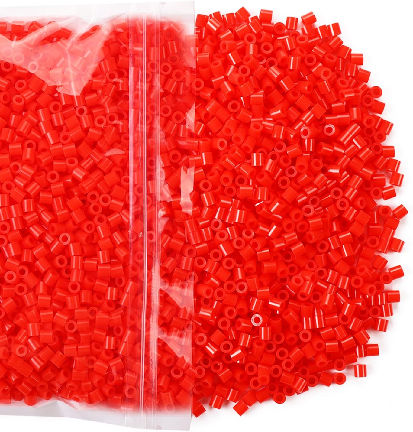 Fuse Beads – 6000 cuentas de fusión de 0.197 pulgadas, cuentas de fusión compatibles con Perler Beads Hama, rojo