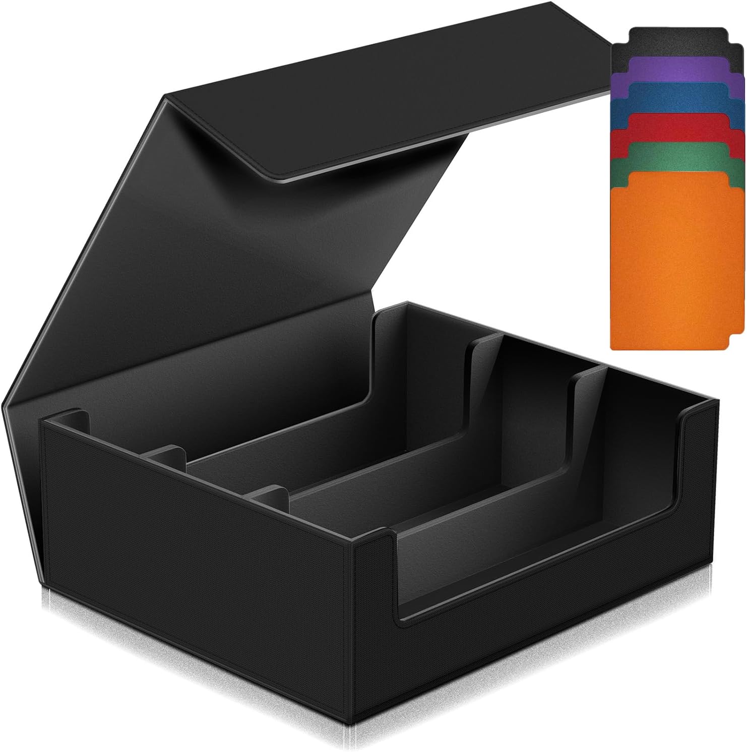 Caja de almacenamiento de más de 1800 tarjetas de intercambio, cierre magnético, caja de almacenamiento con capacidad para 600+ 35PT 3 x 4 pulgadas,