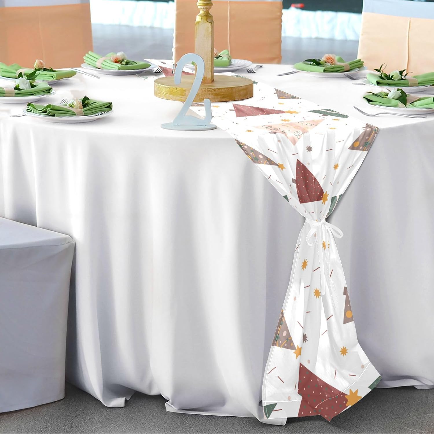 Simple Decorated Christmas Tree Table Runner Fall Decorations for Home for Kitchen Decorations Christmas Table Runner 120 Inches Long