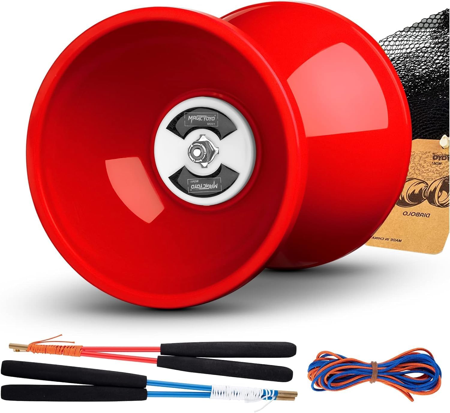 MAGICYOYO MD01 Big Diabolo – Regalo profesional ideal para niños y adultos, principiantes a profesionales  Diábolo chino Yoyo de 5 pulgadas con