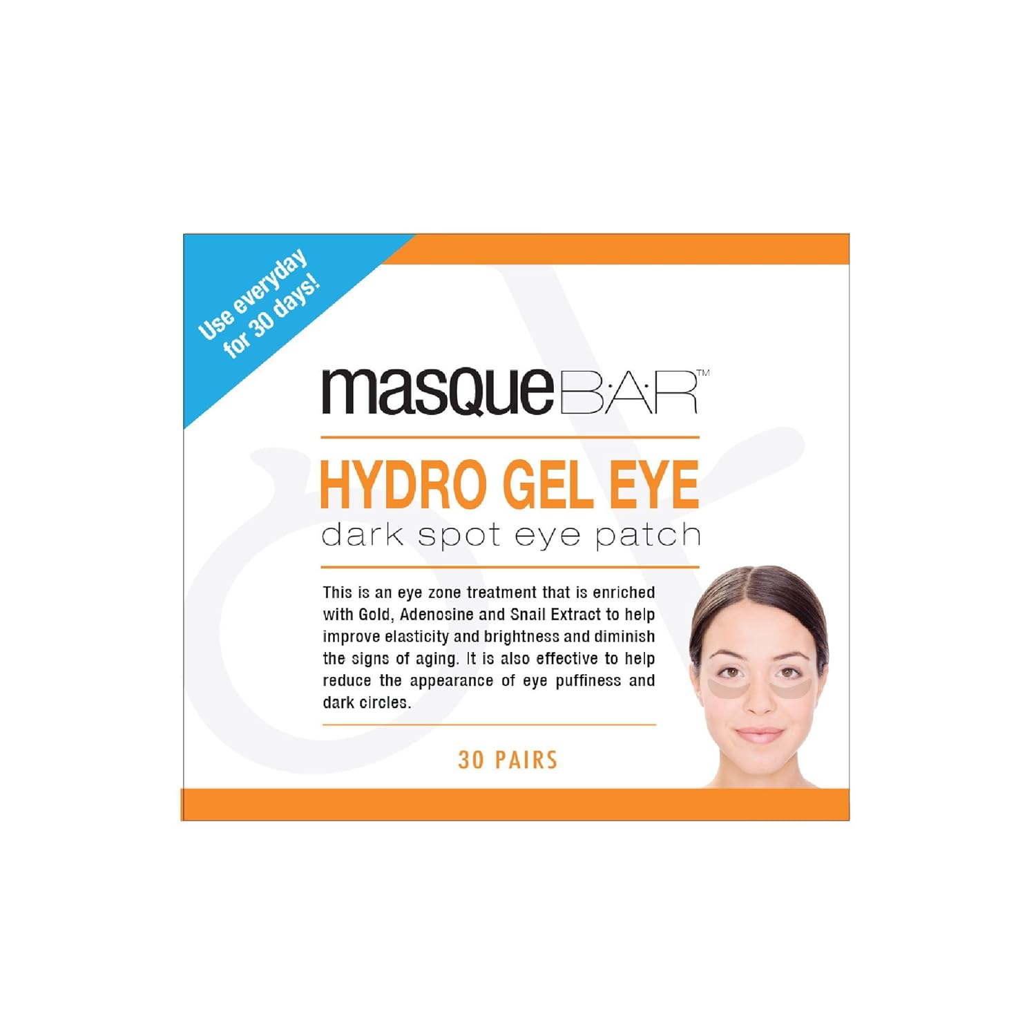 Masque Bar Parche para ojos Hydro Gel Dark Spot, 30 unidades