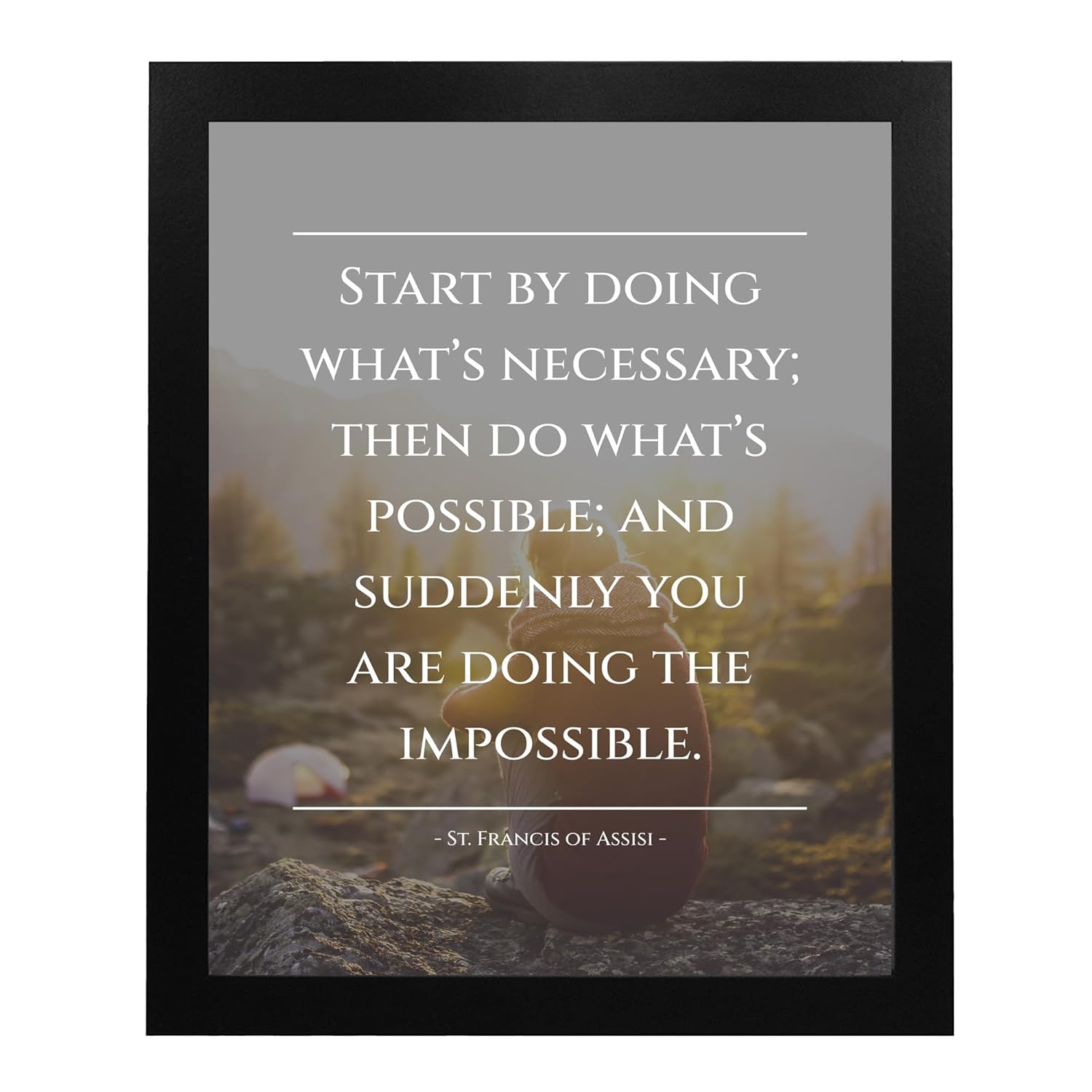 Start By Doing – Inspirational Wall Decor, Motivational Natural Wall Art Is A Great Quotes Photo Print For Living Room Decor, Office Decor, Library,