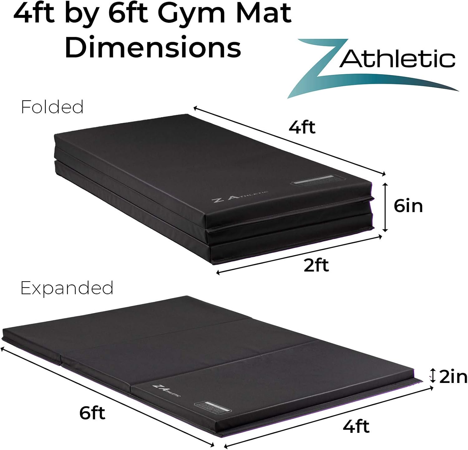 Z Athletic Colchoneta plegable para gimnasia y acrobacia,