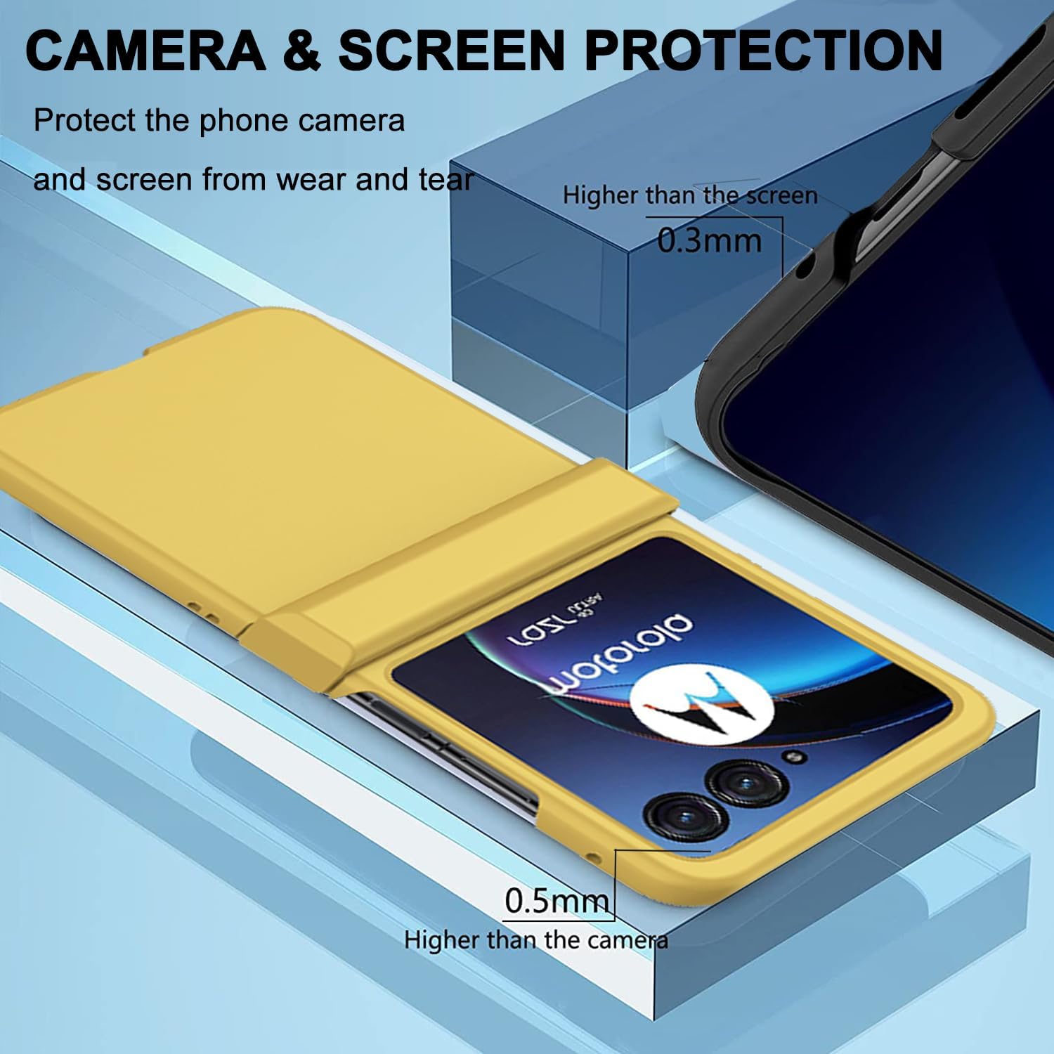 NINKI Funda compatible con Motorola Razr Plus 2023, Motorola Razr+ 2023 con protección de bisagra, bonita funda protectora resistente para Motorola