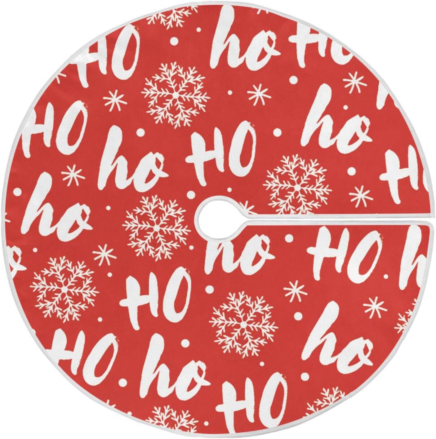 Hohoho – Falda de árbol de Navidad de Papá Noel, falda suave para árbol de Navidad, 35.4 pulgadas, decoración del hogar