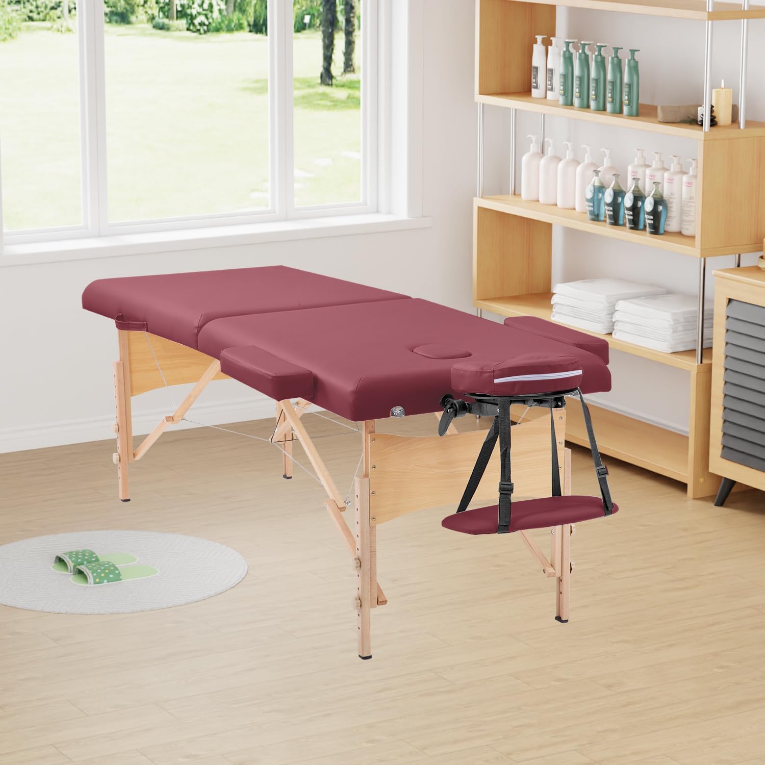 PayLessHere Mesa de masaje portátil de 2 pliegues, cama de spa, cama de masaje, cama de masaje, cama de pestañas facial, cama de cuna facial, altura