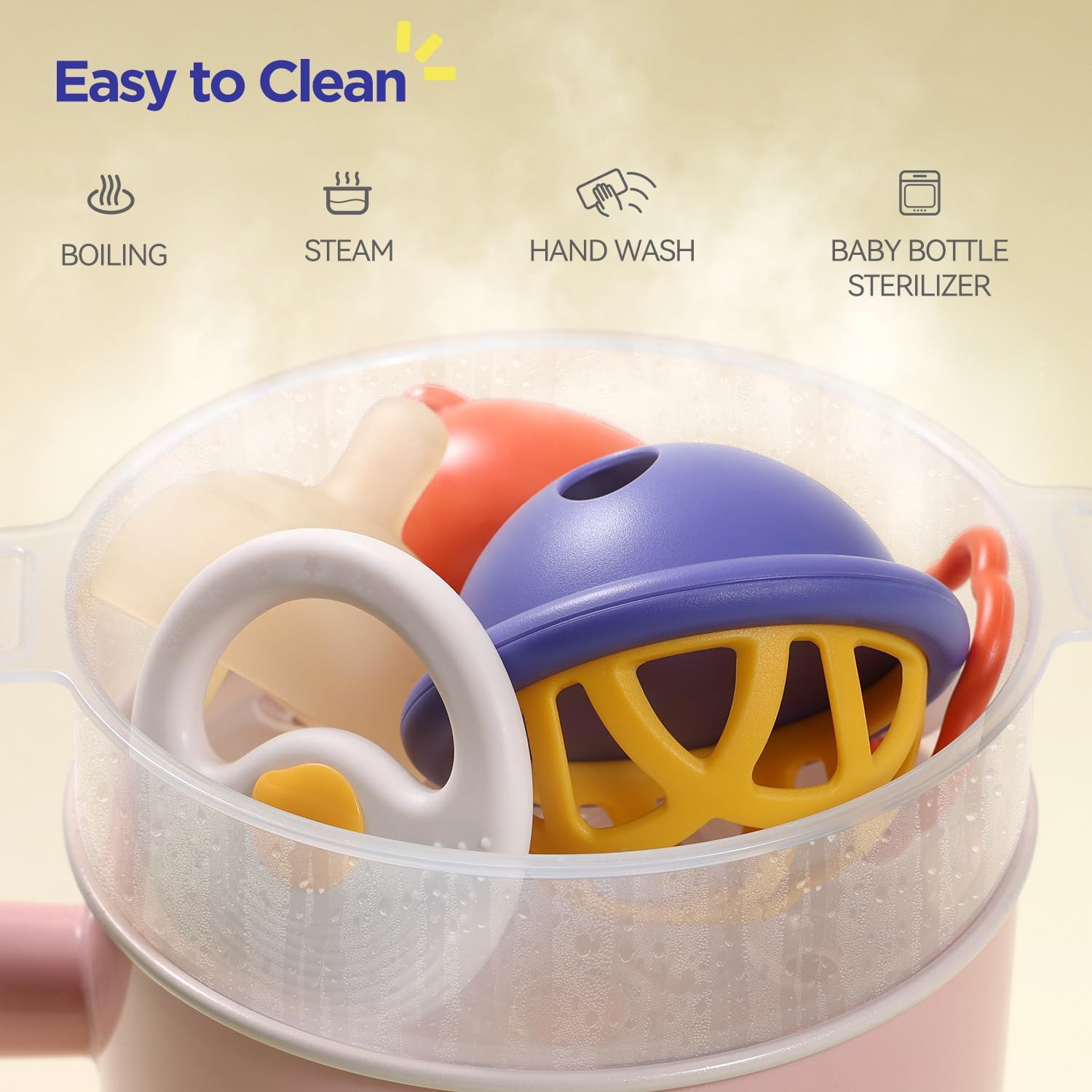 Sonajeros para bebés, juguetes de dentición para bebés de 0 a 6 a 12 meses, para desarrollo sensorial, divertido y vibrante, juego de sonajeros