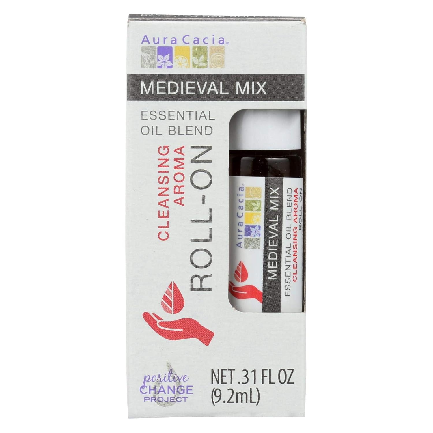 Aura Cacia Mezcla de aceites esenciales roll-on  Mezcla medieval  0.31 onzas líquidas, paquete de 1