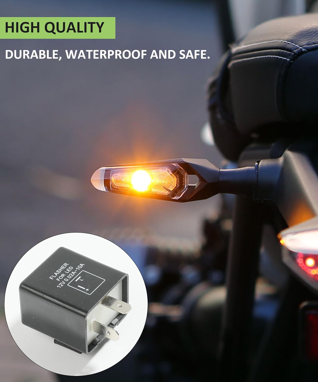 Relé intermitente LED, relés de 12 V, relé intermitente de 2 pines, relé de intermitente electrónico LED para accesorios de automóvil, relés de