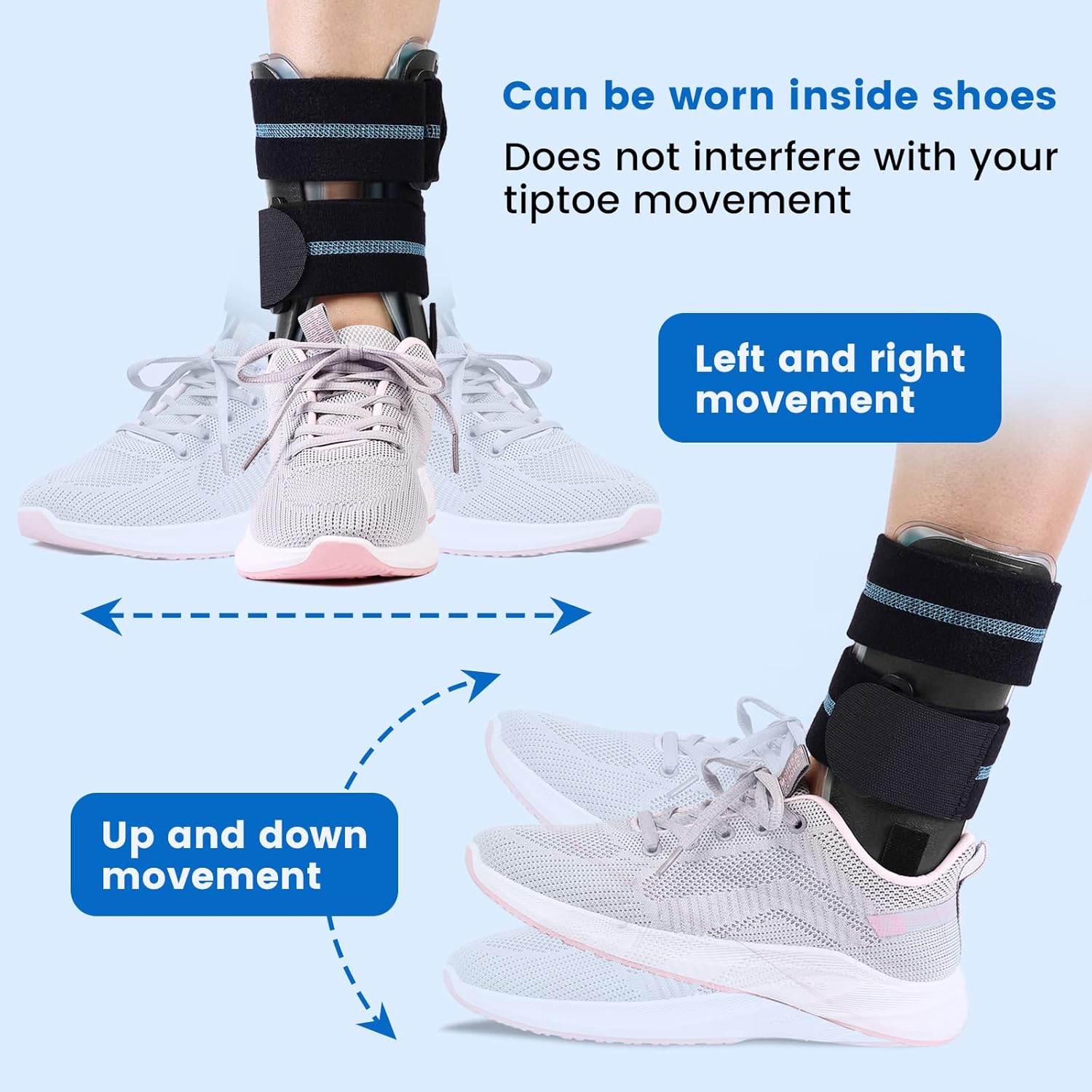 Velpeau Tobillera  Férula de tobillo con estribo  Estabilizador rígido ajustable para esguinces, tendinitis, soporte de lanzamiento posoperatorio y