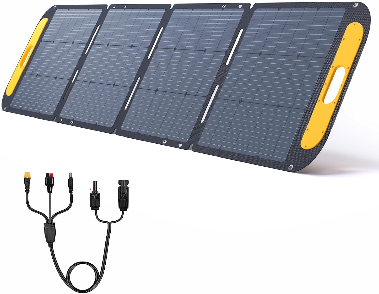 VTOMAN VS220 Pro Panel solar portátil de 220 W 48 V, 23% de eficiencia, panel solar plegable con impermeabilidad IP67 y adaptadores MC-4 Anderson