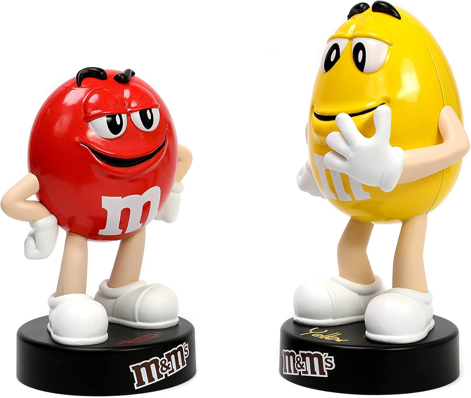 Jada Toys M&M’S – Figura de metal fundido a presión de metal amarillo de 4 pulgadas