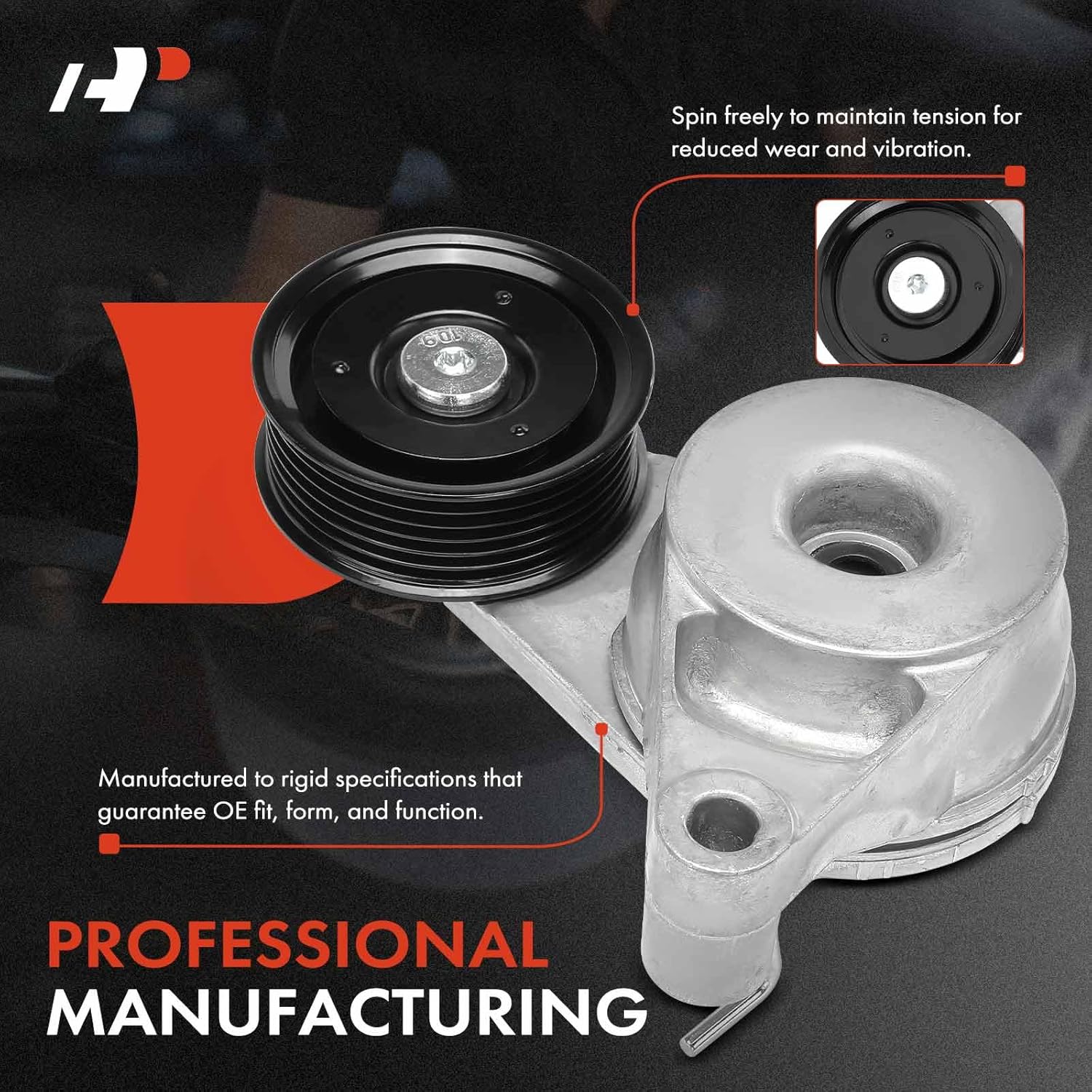 A-Premium Conjunto tensor de correa con polea compatible con Hyundai Elantra 2014-2021, Elantra GT 2016-2020, Tucson, Veloster, Veloster N, Kona &