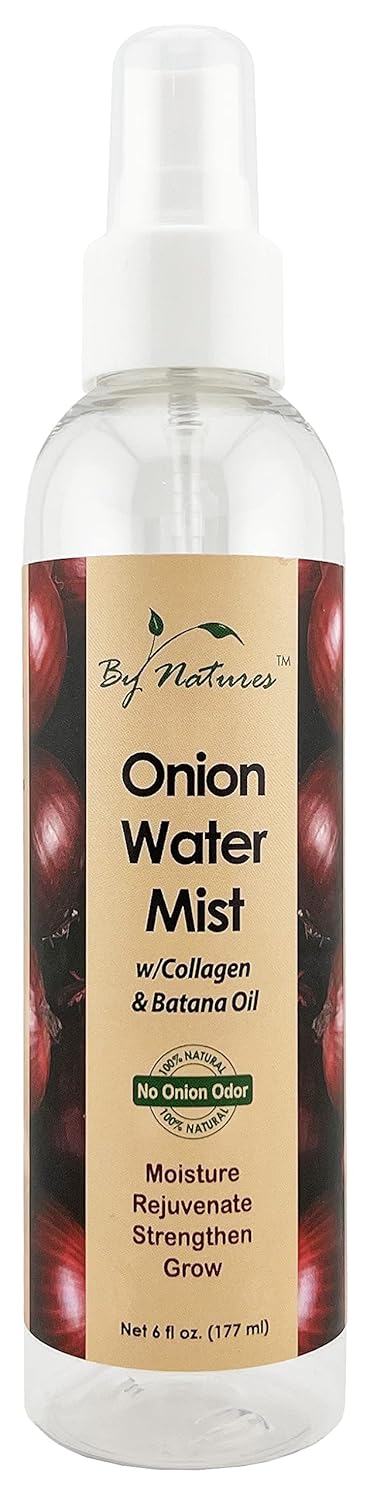 Niebla de agua de cebolla con colágeno y aceite de batana 100% natural, 6 onzas líquidas (paquete de 2)