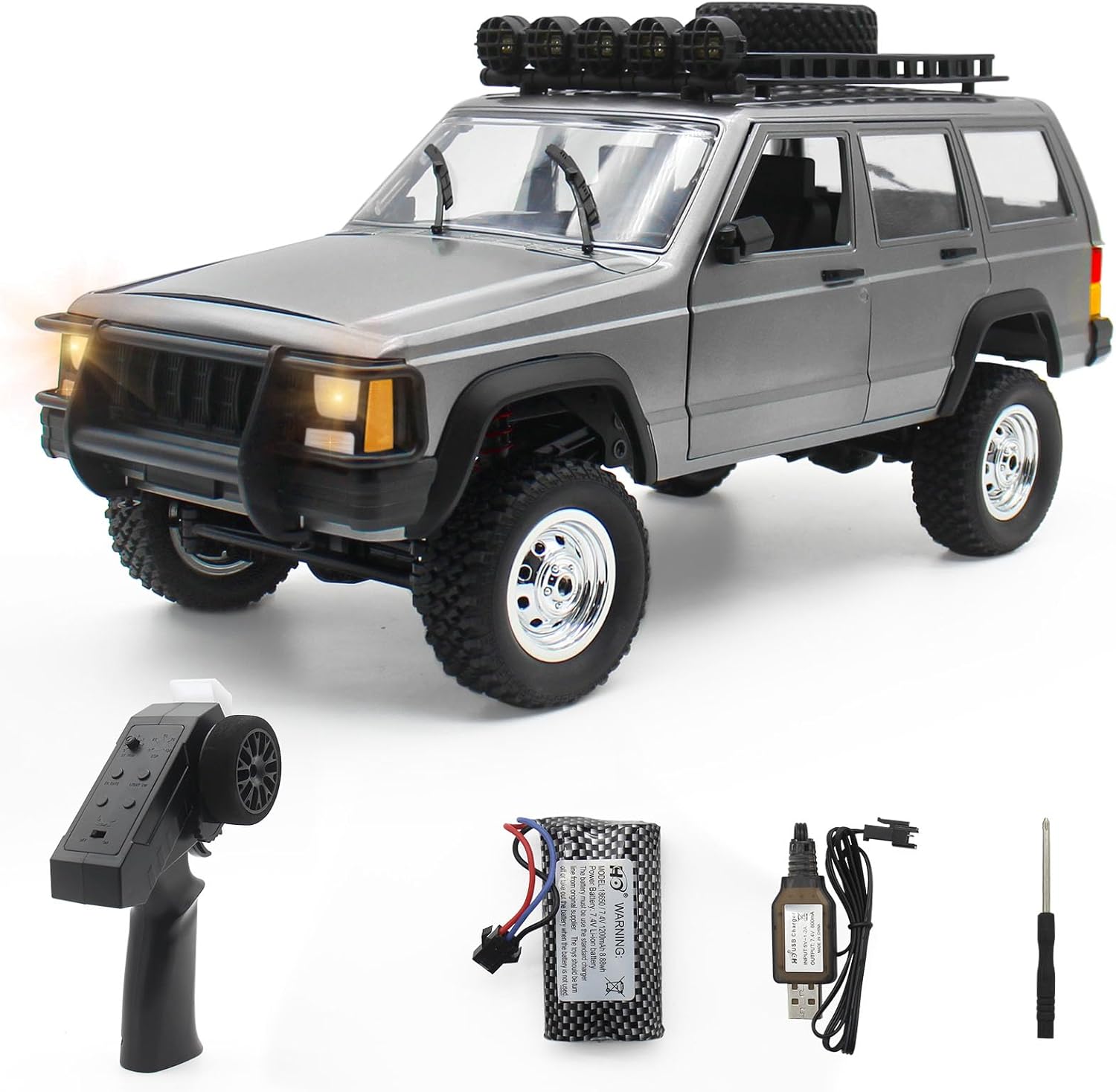 RC Rock Crawler, auto de control remoto a escala 112, camión de control remoto 4×4 para adultos, impermeable, para exteriores, auto de grado