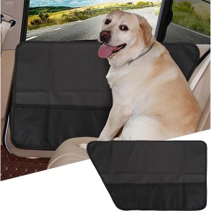 BESULEN Protector de puerta de auto para perros, paquete de 2 protectores de mascotas para ventana de puerta de automóvil, funda Oxford impermeable BESULEN Protector de puerta de auto para perros, paquete de 2 protectores de mascotas para ventana de puerta de automóvil, funda Oxford impermeable