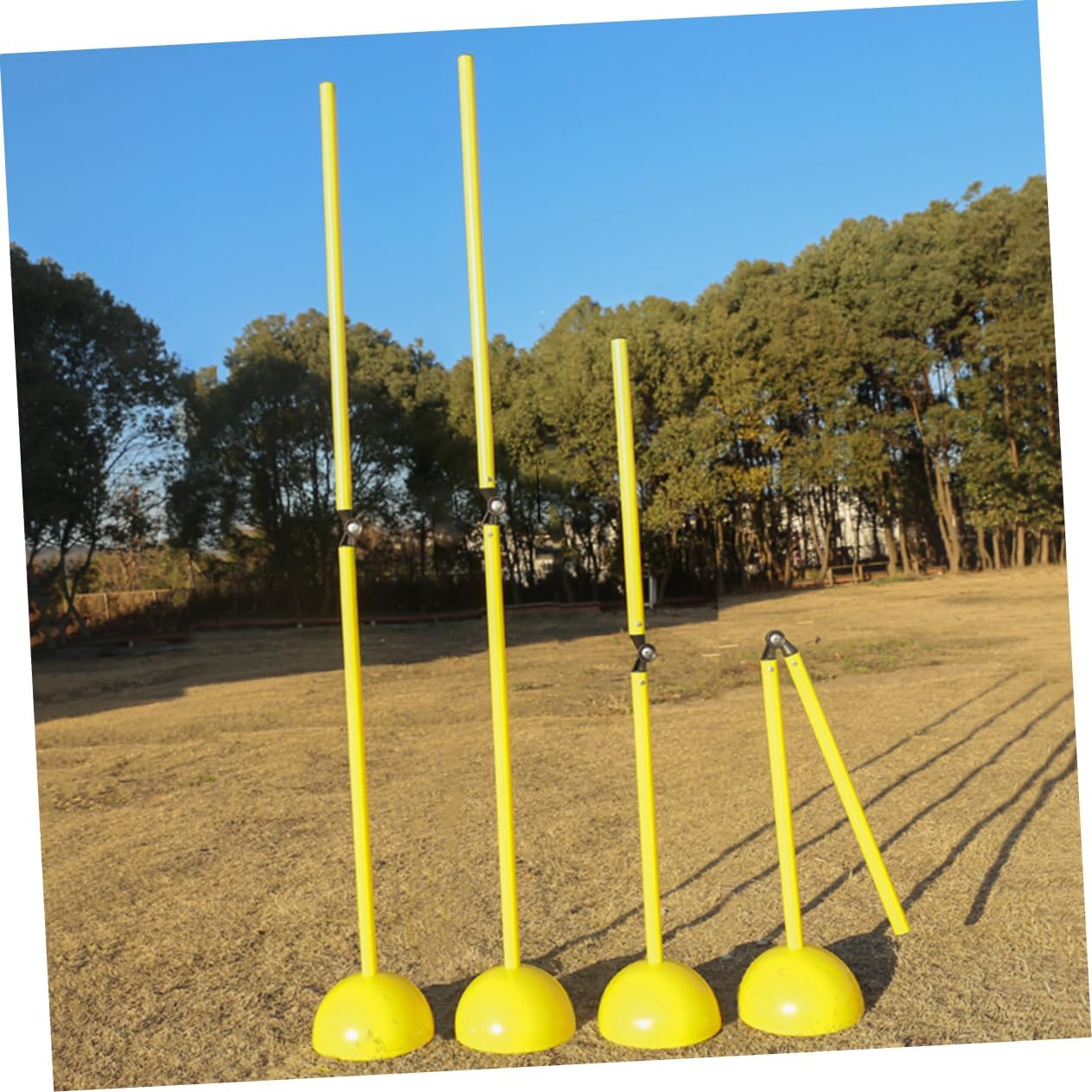 Kisangel 2 piezas de baloncesto Spikes Rebounder Slalom Tool Portable Pole Agility Equipo de fútbol para pista atlética Coaching Mujeres Cañas