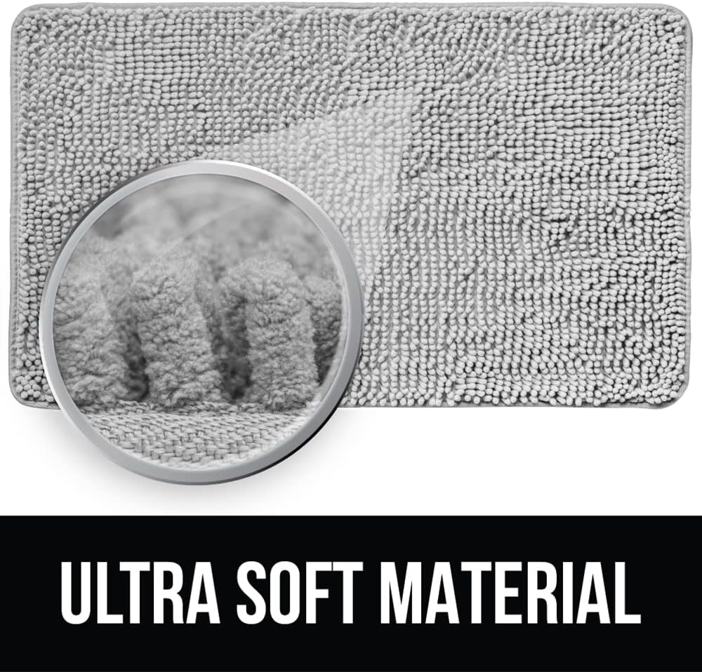 Kangaroo – Alfombra de baño de chenilla, extra suave y absorbente, lavable a máquinaseco, parte inferior fuerte, alfombrillas de felpa para el