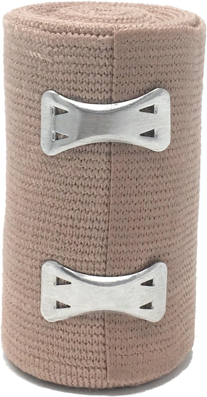 CHAMPION Vendaje elástico autoadherente ajustable, beige, universal, 4 pulgadas de ancho