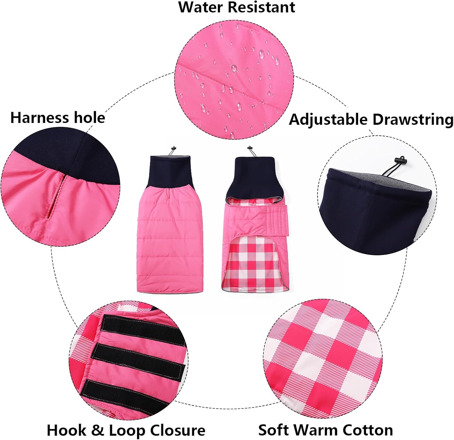 Abrigo de perro salchicha para perro salchicha para perros salchicha Corgi Weiner, abrigo de invierno reversible para perro con forro acolchado de
