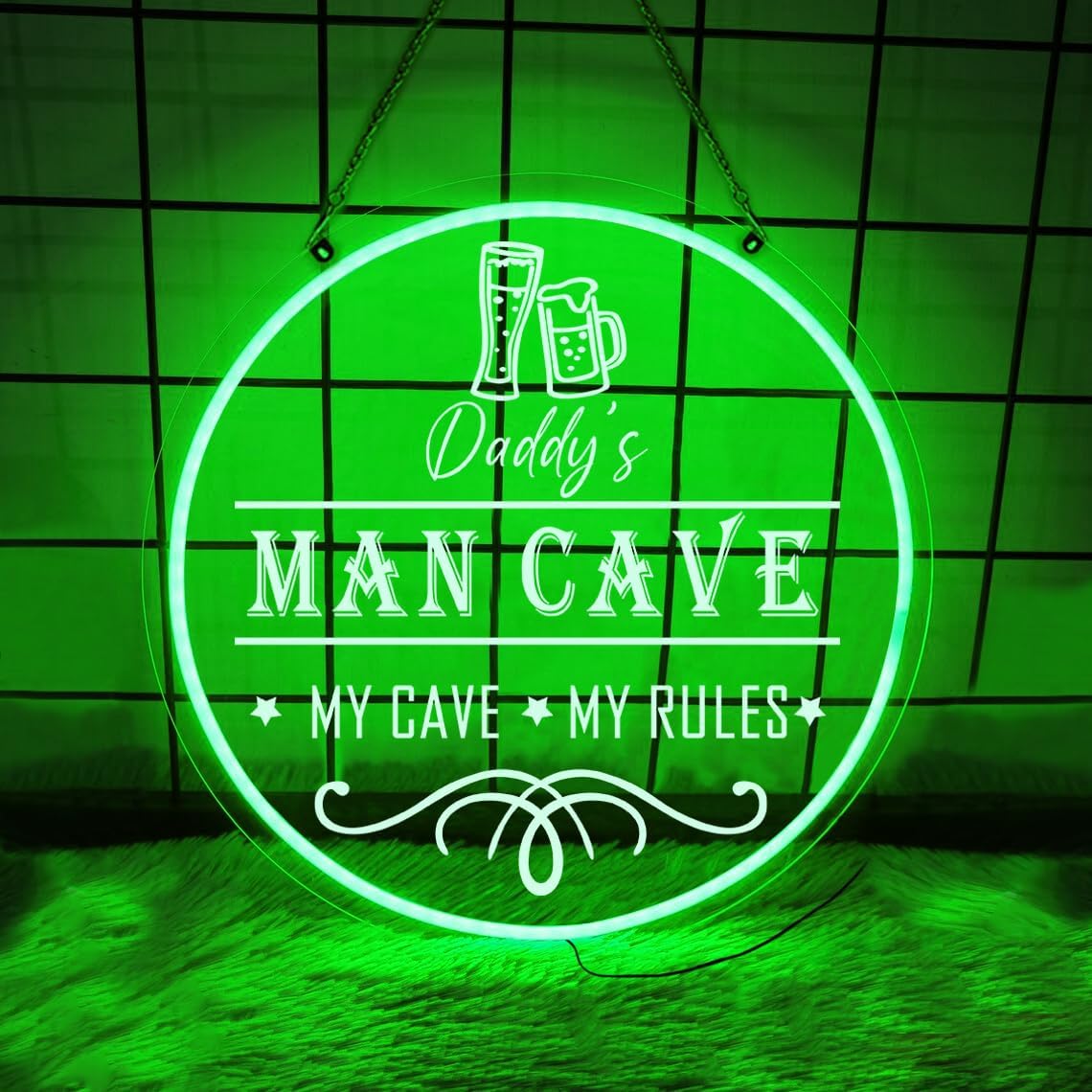 Letrero de neón personalizado de la cueva del hombre, letrero de neón de la cueva del hombre, letrero de la cueva del hombre, letrero iluminado de